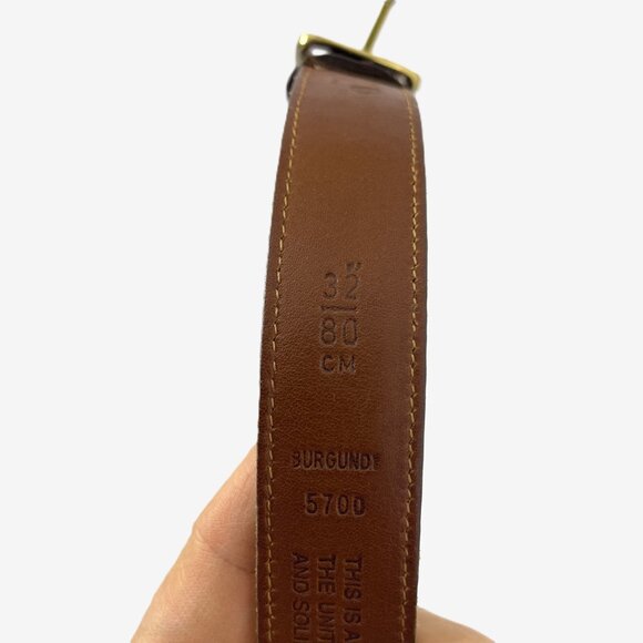 Coach Vintage Leather Belt 5700 Burgundy Men's 32 - Picture 5 of 10